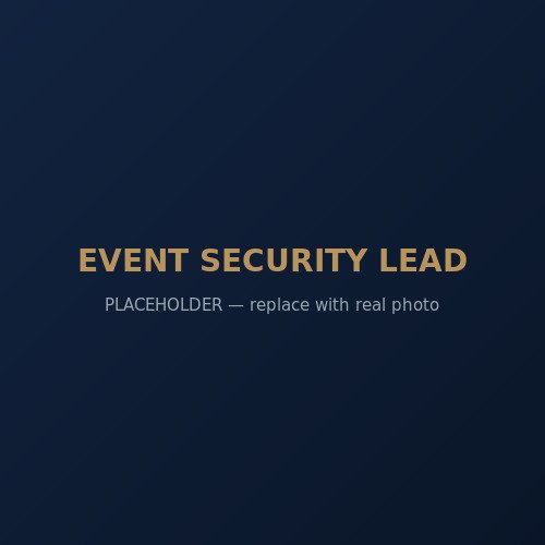 Event Security Lead — Indus Security Services